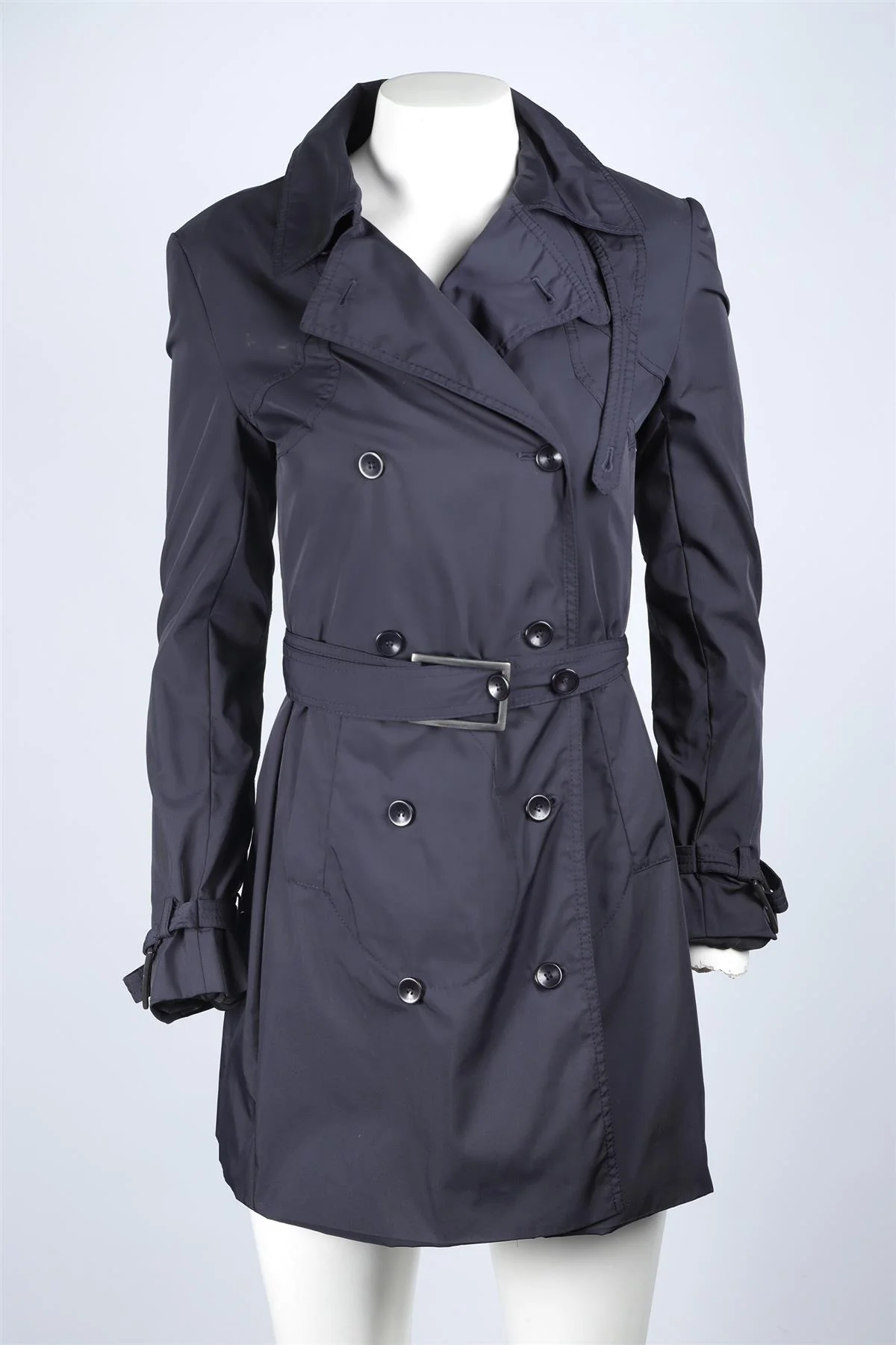 STELLA MCCARTNEY NAVY NYLON TRENCH COAT IT 40 UK 8 - Image 2