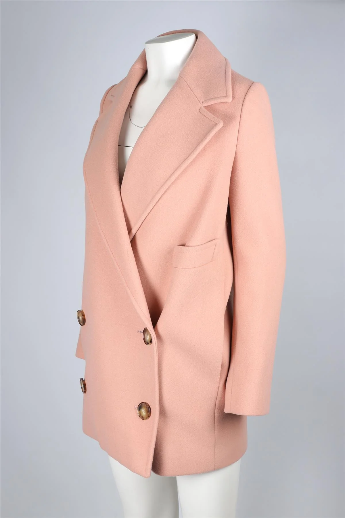 STELLA MCCARTNEY PINK WOOL COAT IT 38 UK 6 - Image 3