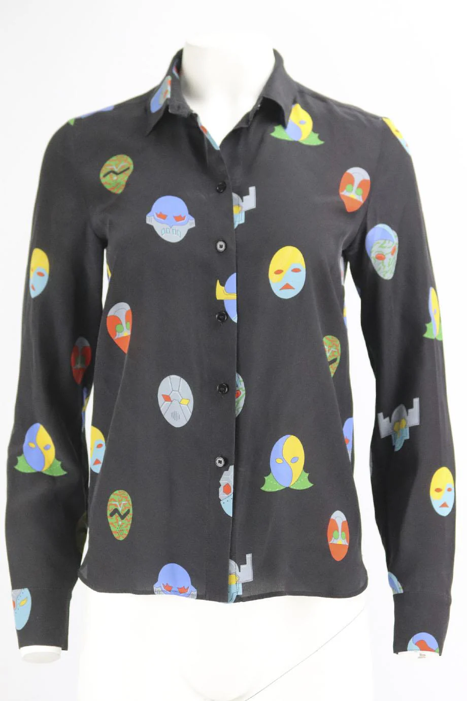 STELLA MCCARTNEY PRINTED SILK SHIRT IT 40 UK 8 - Image 2