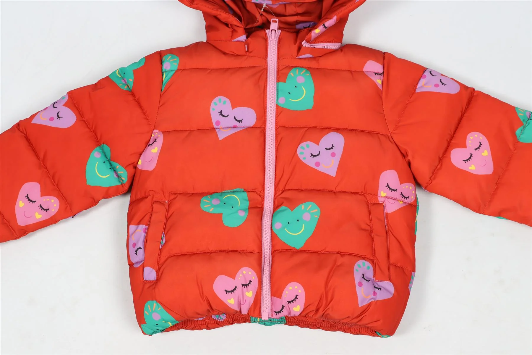 STELLA MCCARTNEY RED KIDS GIRLS PADDED JACKET 36 MONTHS - Image 3