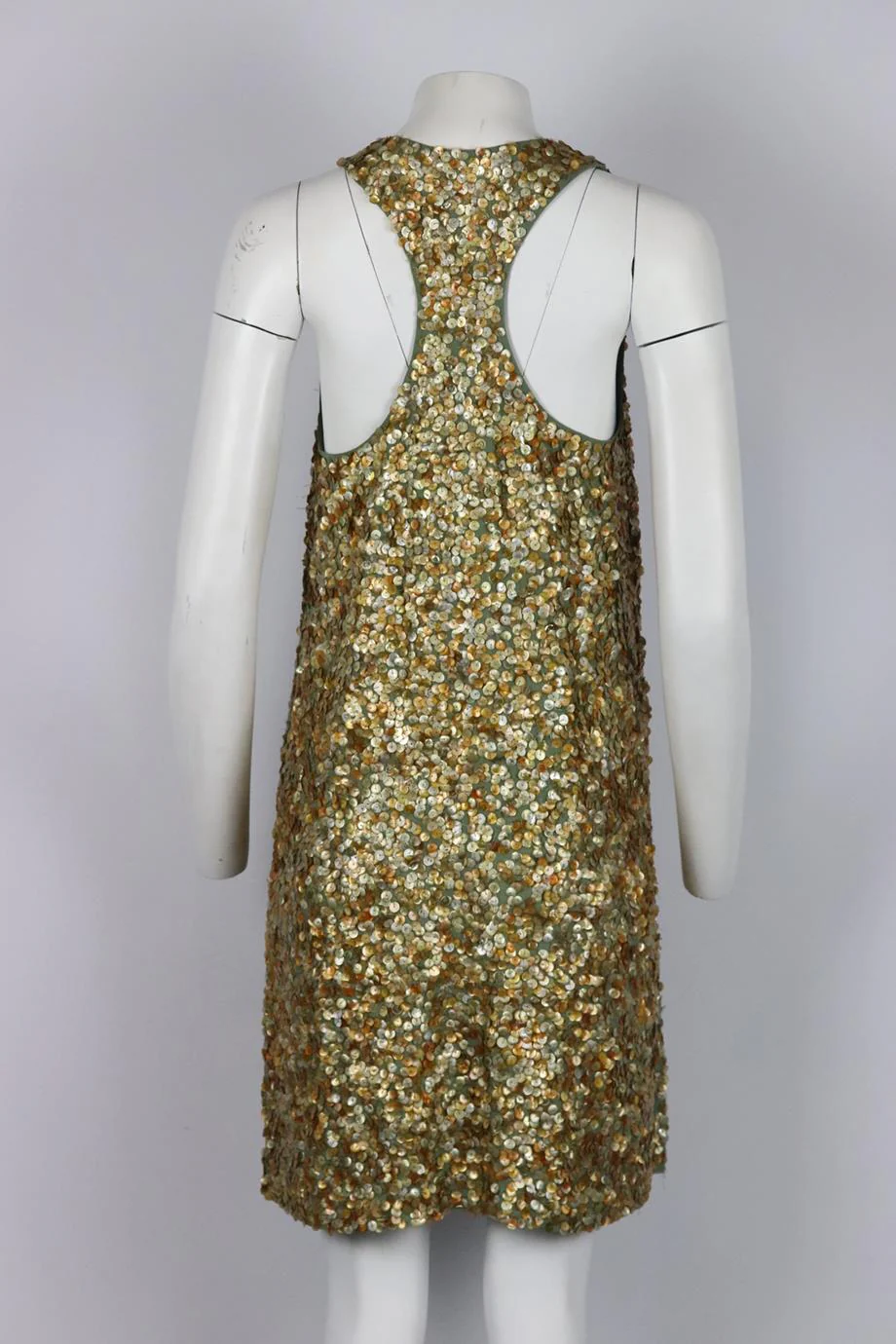STELLA MCCARTNEY SEQUINED SILK MINI DRESS IT 42 UK 10 - Image 5