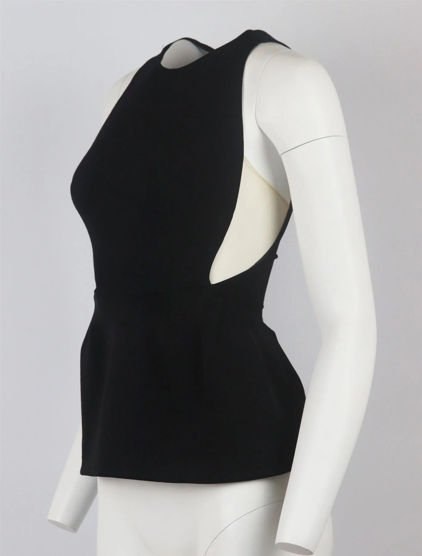 STELLA MCCARTNEY TULLE PANELED STRETCH CREPE TOP IT 36 UK 4 - Image 3