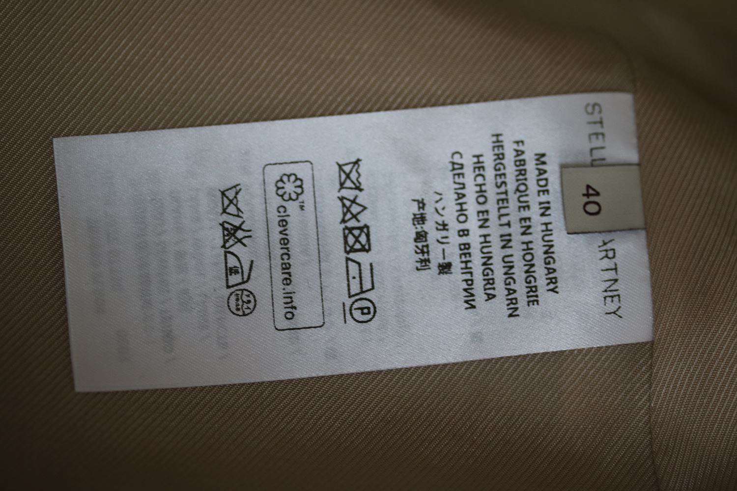 STELLA MCCARTNEY WOOL-BLEND COAT IT 40 UK 8 - Image 8