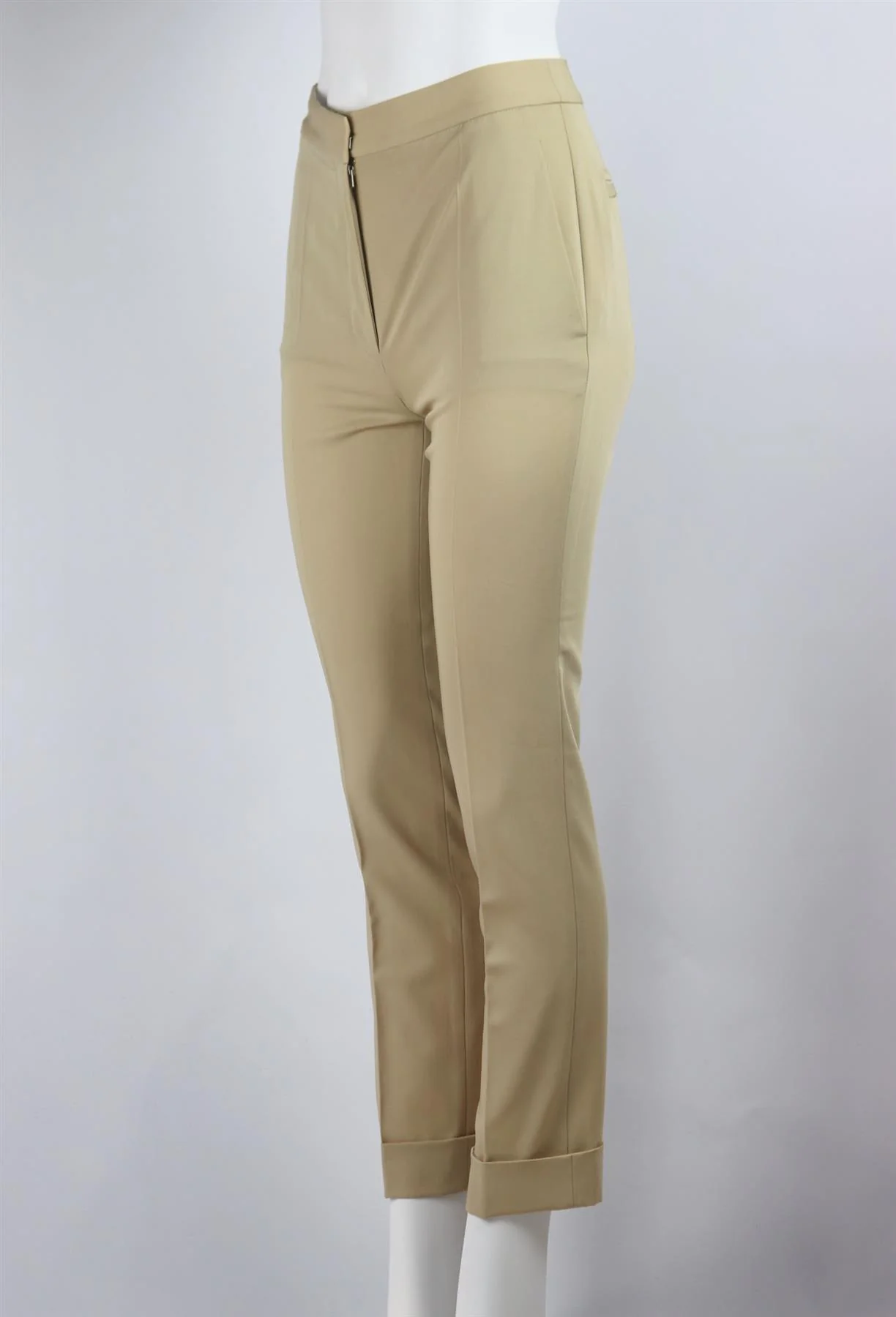 STELLA MCCARTNEY WOOL TWILL STRAIGHT LEG PANTS IT 38 UK 6 - Image 3