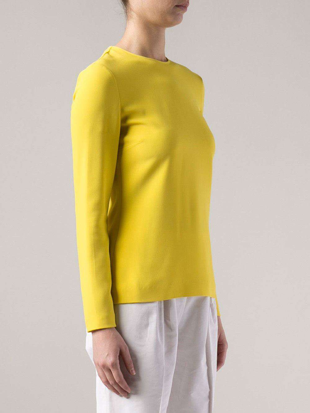 STELLA MCCARTNEY YELLOW ZIP BLOUSE IT 38 UK 6