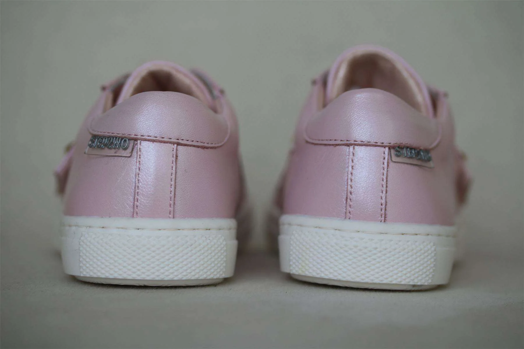STEP2WO GIRLS PINK LEATHER SNEAKERS EU 24 UK 7 - Image 3