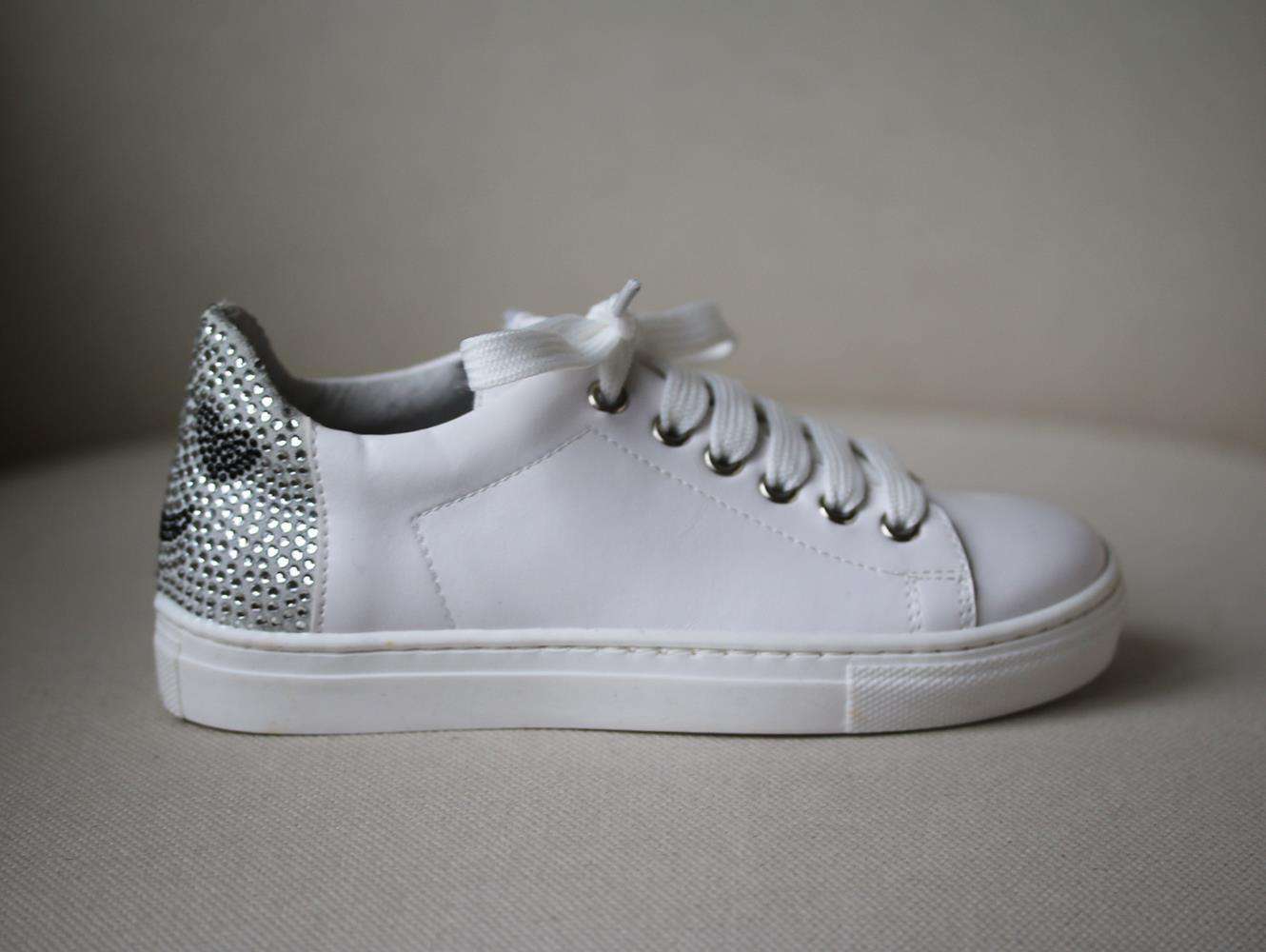 STEP2WO KIDS GIRLS SMILE LEATHER SNEAKERS EU 30 UK 11.5