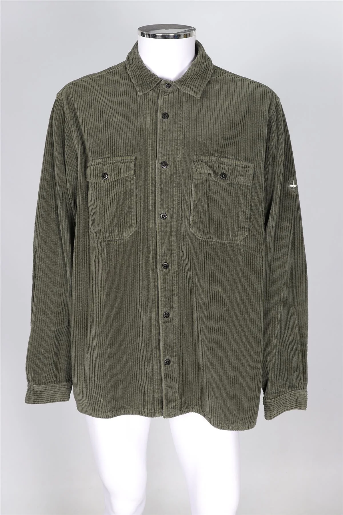 STONE ISLAND GREEN MEN'S CORDUROY SHIRT 3XLARGE - Image 2