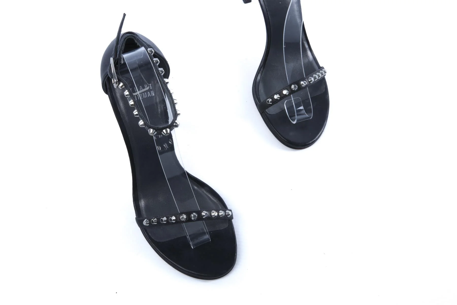 STUART WEITZMAN BLACK LEATHER SANDALS US 7.5 UK 4.5 EU 37.5 - Image 4