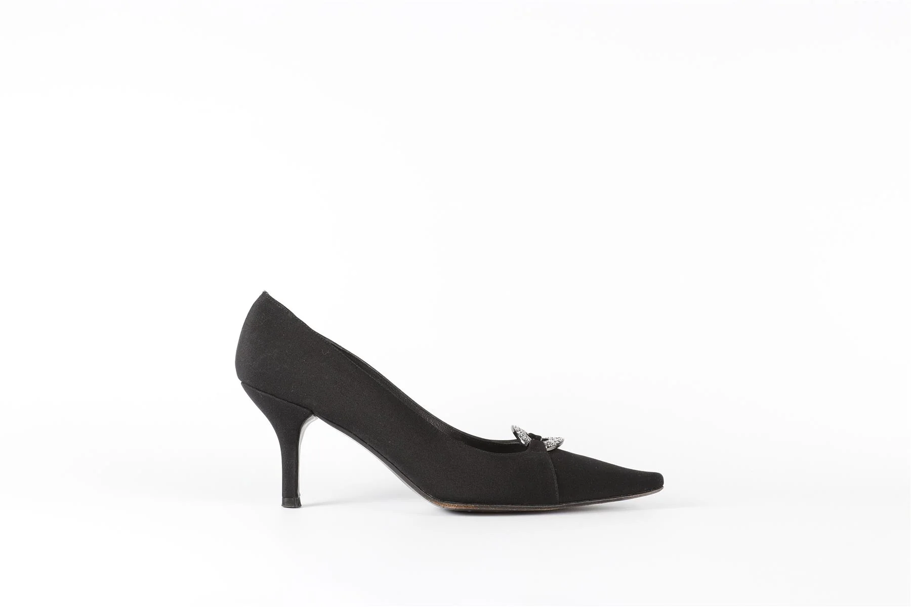 STUART WEITZMAN BLACK SATIN PUMPS EU 37 UK 4 US 7 - Image 2