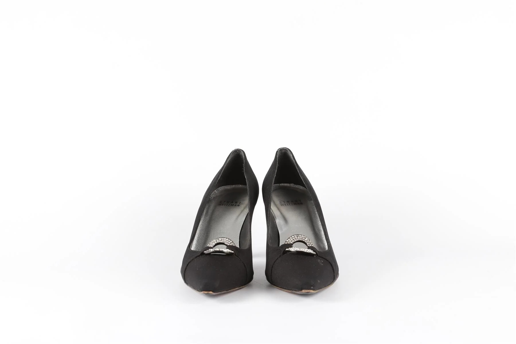 STUART WEITZMAN BLACK SATIN PUMPS EU 37 UK 4 US 7 - Image 3
