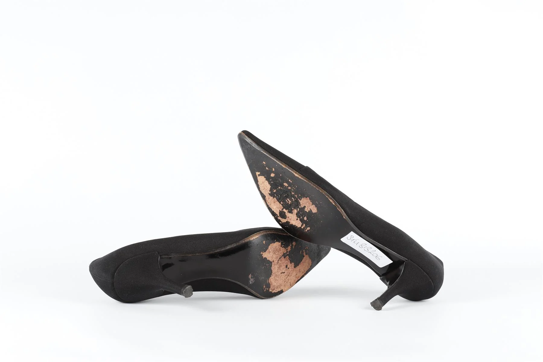 STUART WEITZMAN BLACK SATIN PUMPS EU 37 UK 4 US 7 - Image 6