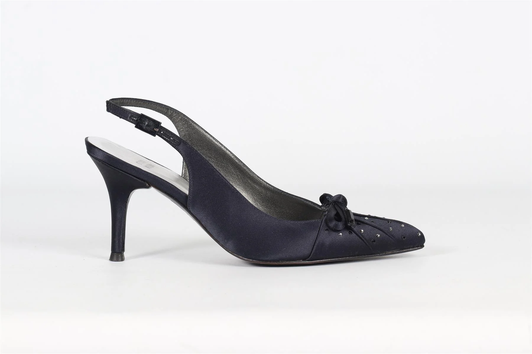 STUART WEITZMAN CRYSTAL AND SATIN SLINGBACK PUMPS EU 37 UK 4 US 7 - Image 2