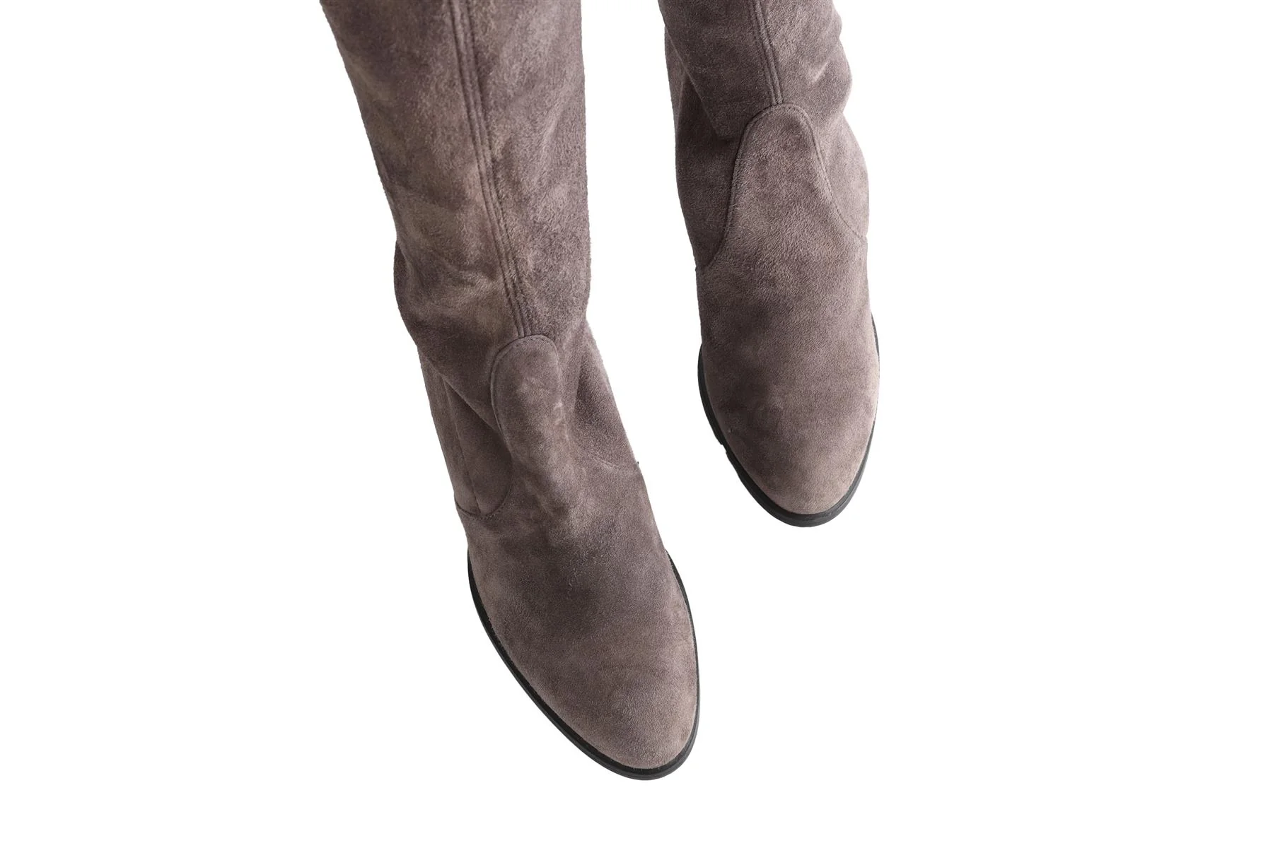STUART WEITZMAN GREY HIGHLAND SUEDE OVER THE KNEE BOOTS US 8.5 UK 5.5 EU 38.5 - Image 3