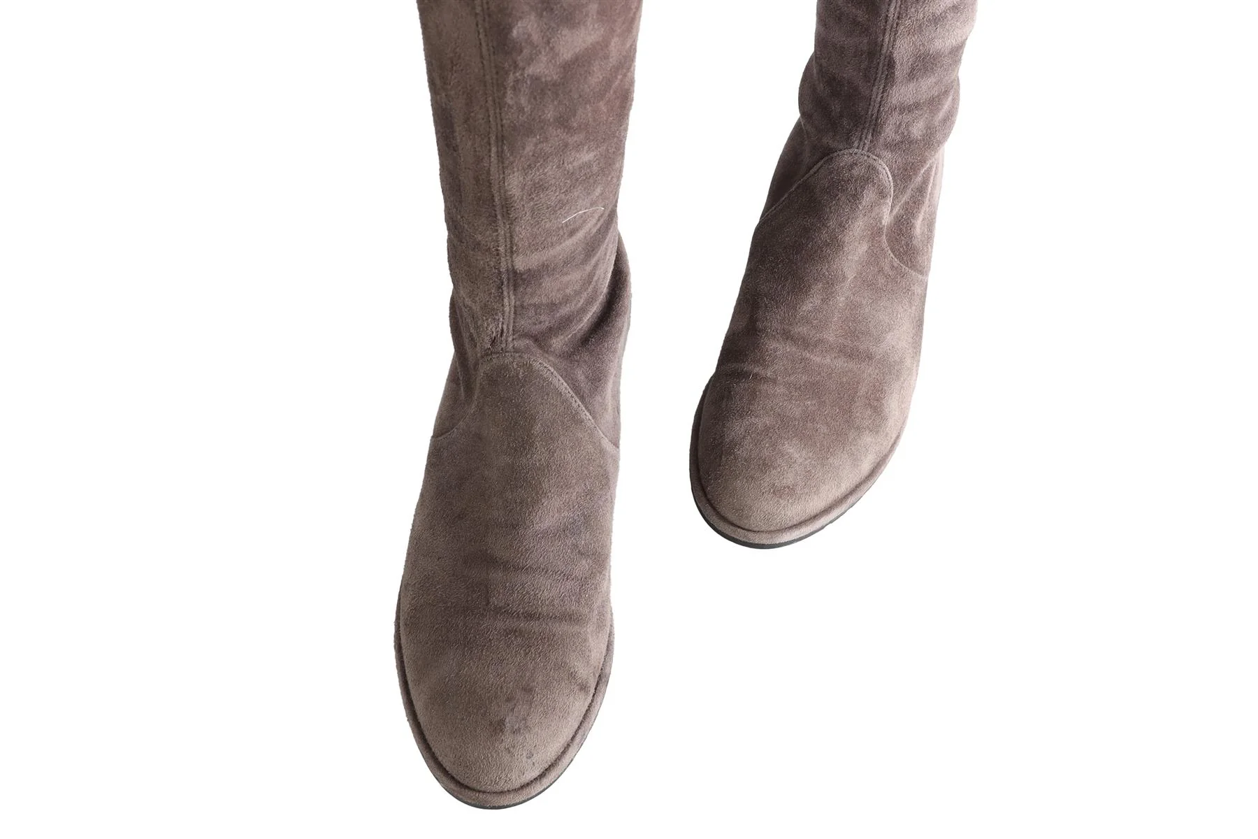 STUART WEITZMAN GREY LOWLAND SUEDE OVER THE KNEE BOOTS US 8.5 UK 5.5 EU 38.5 - Image 4