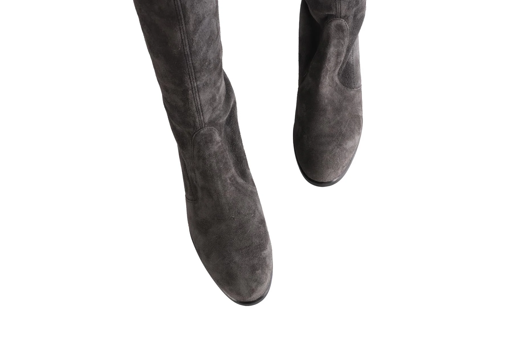 STUART WEITZMAN GREY TIELAND SUEDE OVER THE KNEE BOOTS US 8.5 UK 5.5 EU 38.5 - Image 4