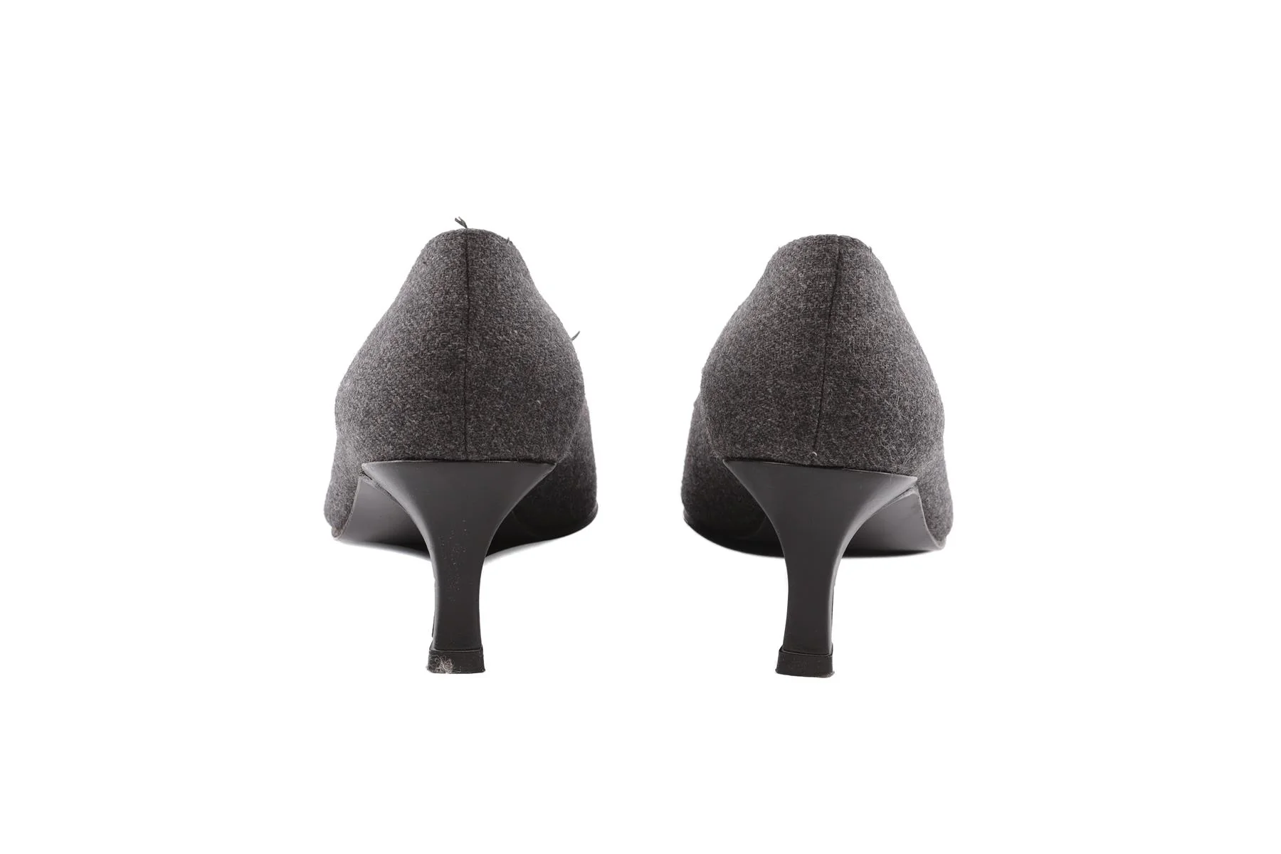 STUART WEITZMAN GREY VINTAGE FELT PUMPS US 7 EU 37 UK 4 - Image 5