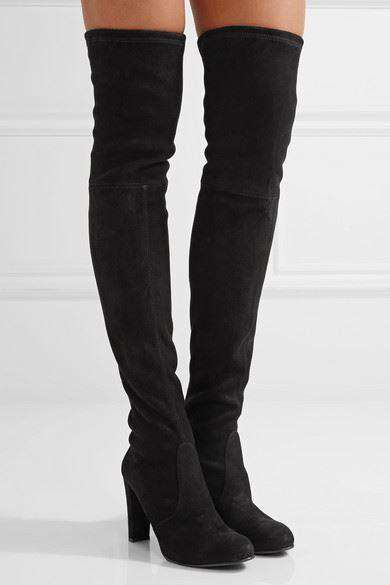 STUART WEITZMAN HIGHLAND SUEDE OVER-THE-KNEE BOOTS US 7 UK 4.5 EU 37.5 - Image 2