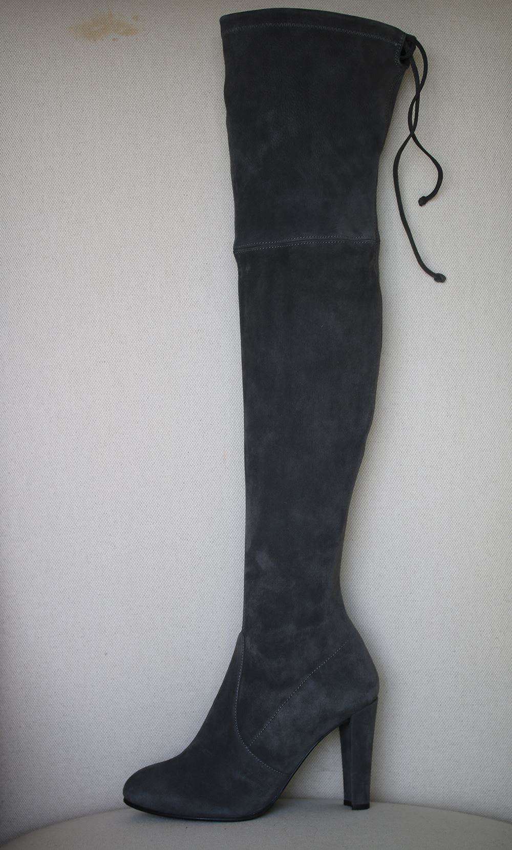 STUART WEITZMAN HIGHLAND SUEDE OVER-THE-KNEE BOOTS US 7 UK 4.5 EU 37.5 - Image 3