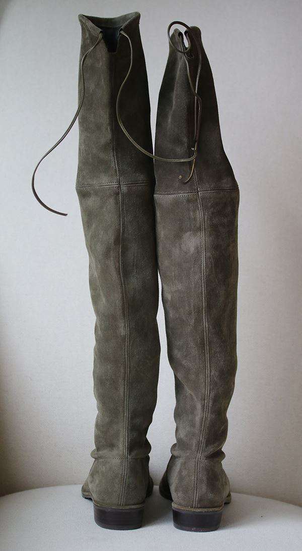 STUART WEITZMAN LOWLAND STRETCH-SUEDE OVER-THE-KNEE BOOTS EU 37.5 UK 4.5 US 7 - Image 5