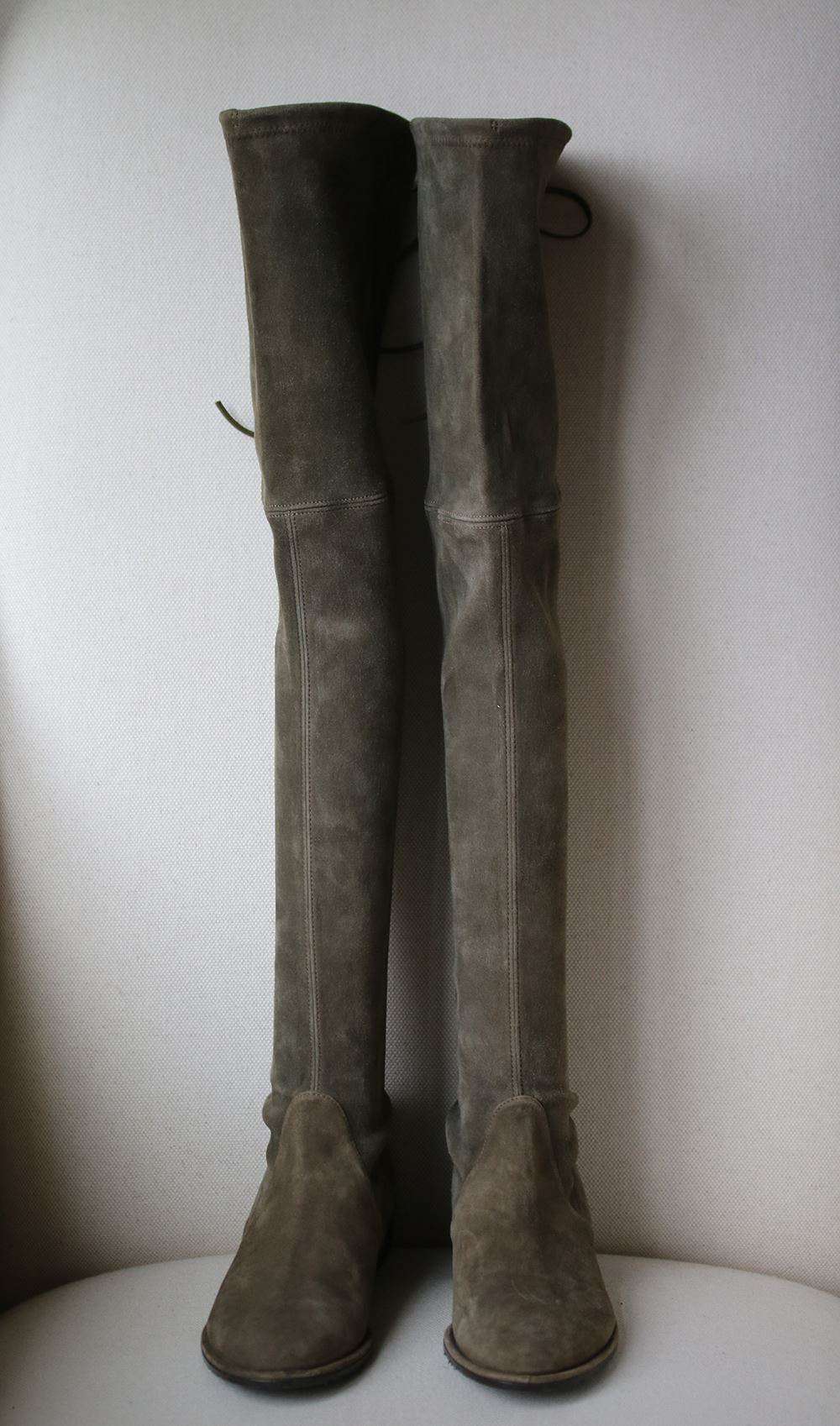 STUART WEITZMAN LOWLAND SUEDE OVER-THE-KNEE BOOTS EU 37.5 UK 4.5 US 7 - Image 3
