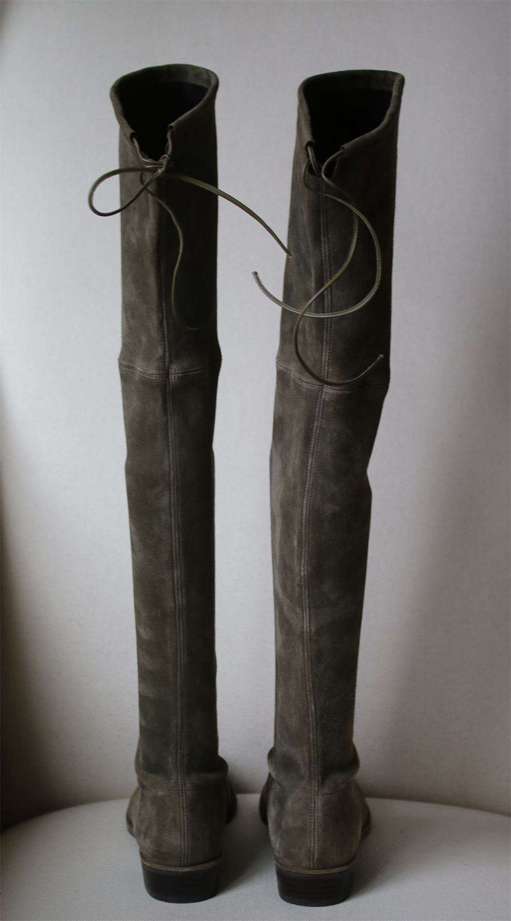 STUART WEITZMAN LOWLAND SUEDE OVER-THE-KNEE BOOTS EU 37.5 UK 4.5 US 7 - Image 4