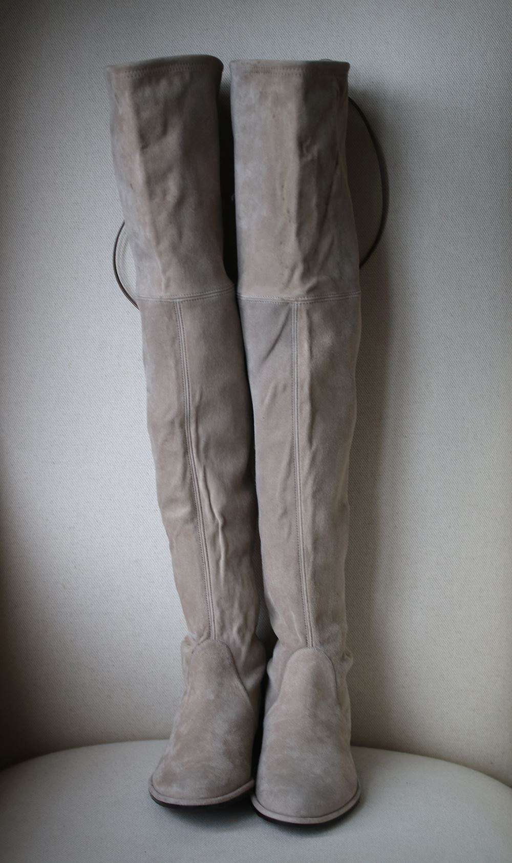 STUART WEITZMAN LOWLAND SUEDE OVER-THE-KNEE BOOTS US 7.5 UK 5 EU 38 - Image 2