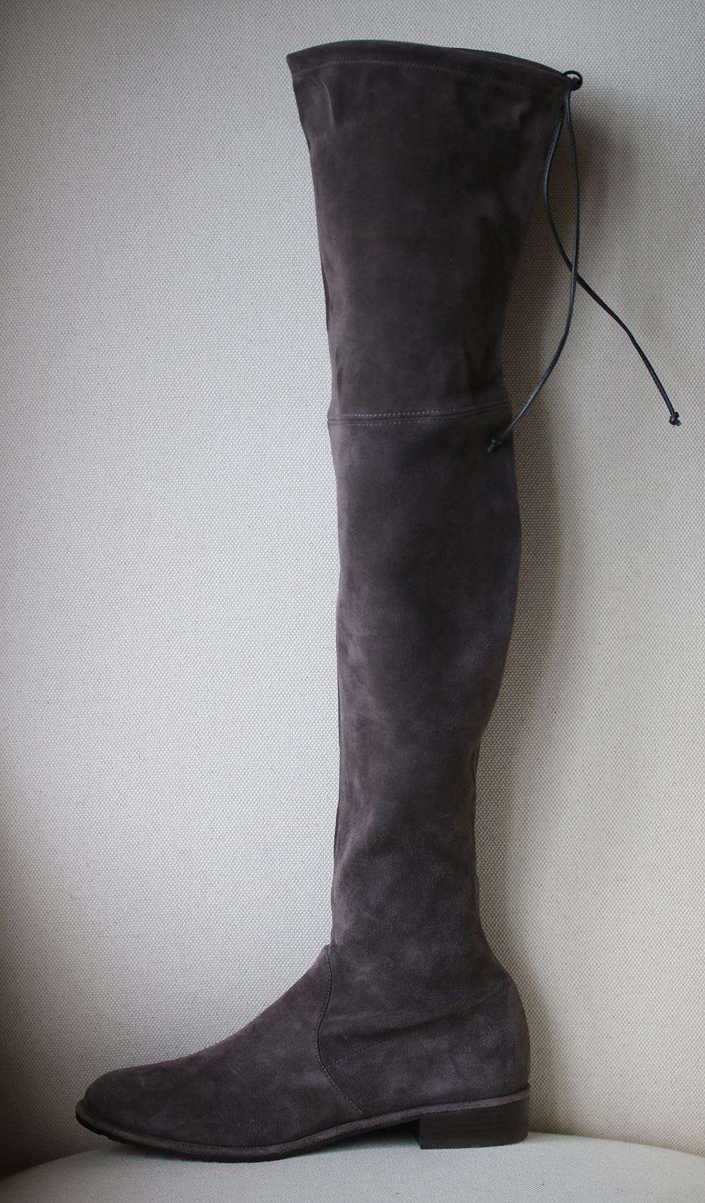 STUART WEITZMAN LOWLAND SUEDE OVER-THE-KNEE BOOTS US 7 UK 4.5 EU 37.5 - Image 4