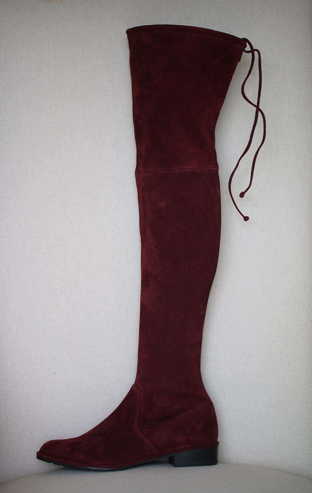 STUART WEITZMAN LOWLAND SUEDE OVER-THE-KNEE BOOTS US 7 UK 4.5 EU 37.5 - Image 4