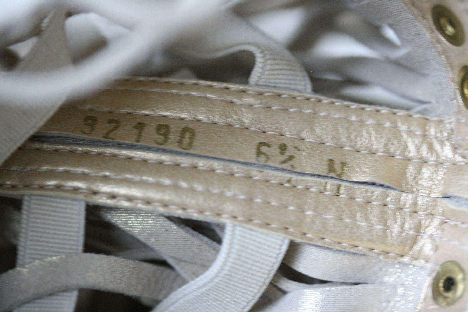 STUART WEITZMAN METALLIC BEIGE FRINGE BENEFIT SANDALS US 6.5 UK 4.5 - Image 4