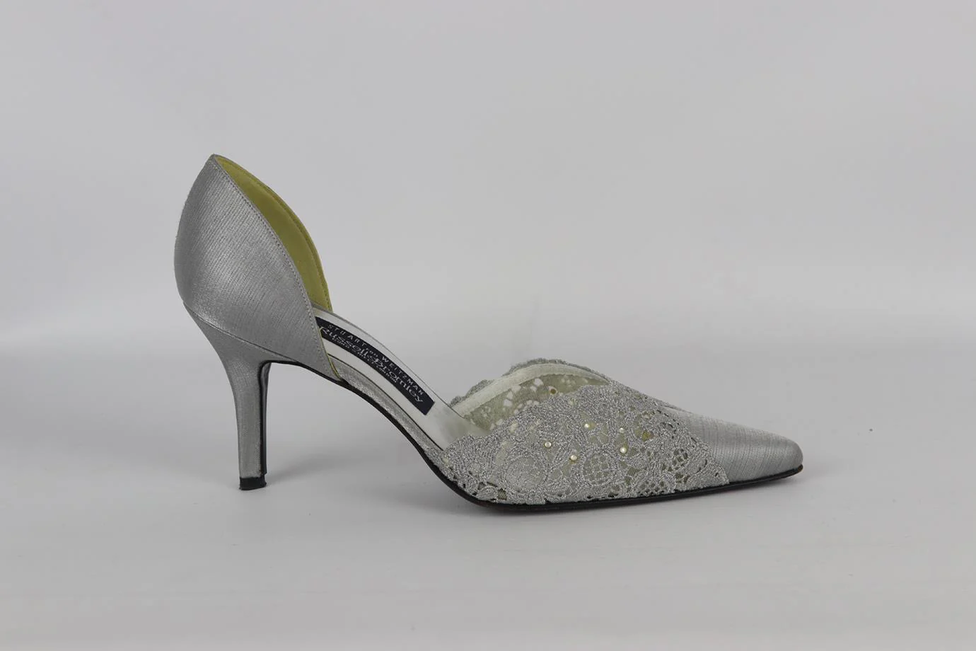 STUART WEITZMAN METALLIC LACE AND SATIN PUMPS EU 37.5 UK 4.5 US 7.5 - Image 2