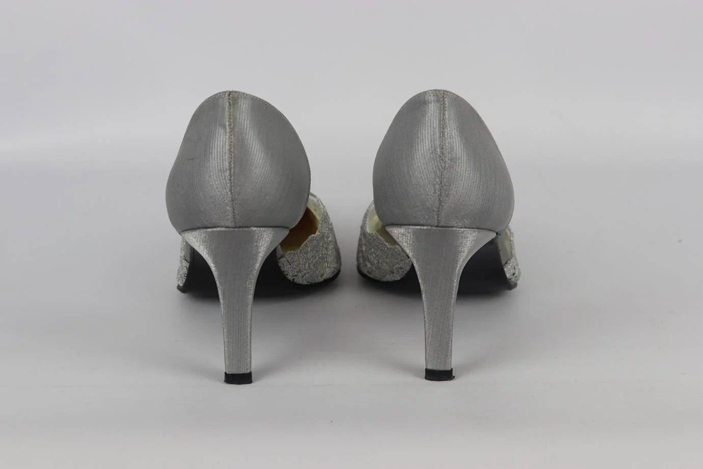 STUART WEITZMAN METALLIC LACE AND SATIN PUMPS EU 37.5 UK 4.5 US 7.5 - Image 4