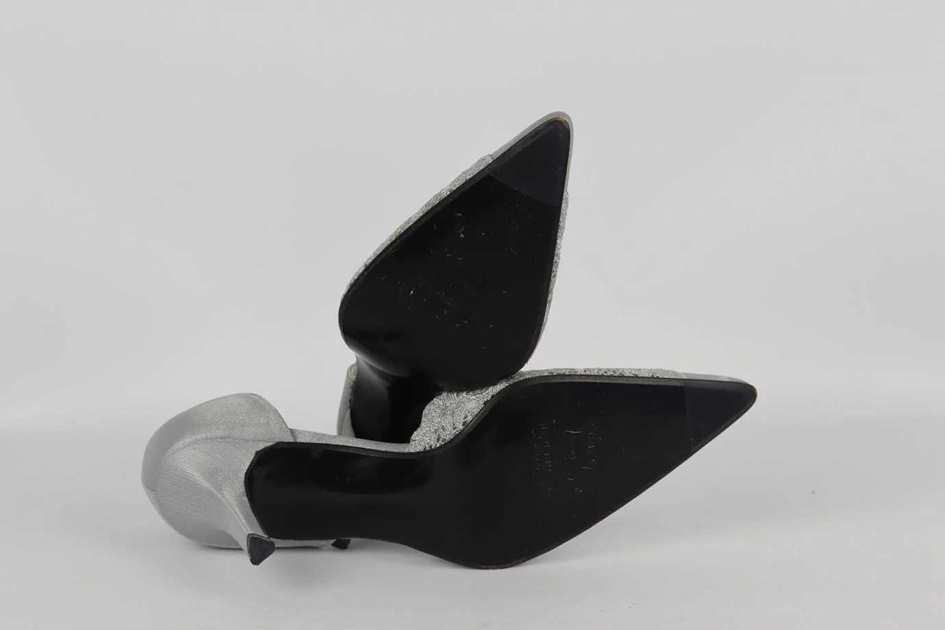 STUART WEITZMAN METALLIC LACE AND SATIN PUMPS EU 37.5 UK 4.5 US 7.5 - Image 6