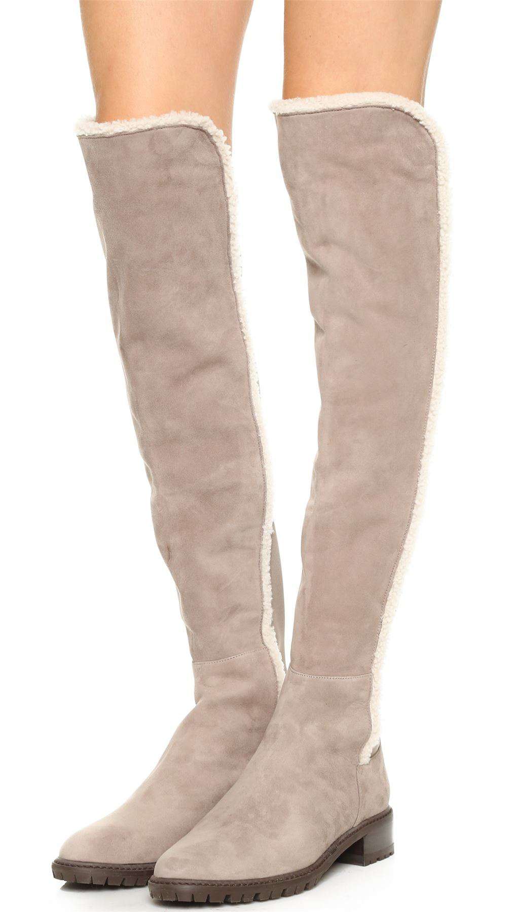 STUART WEITZMAN PARKA OVER-THE-KNEE SUEDE BOOTS US 7 UK 4.5 EU 37.5 - Image 2
