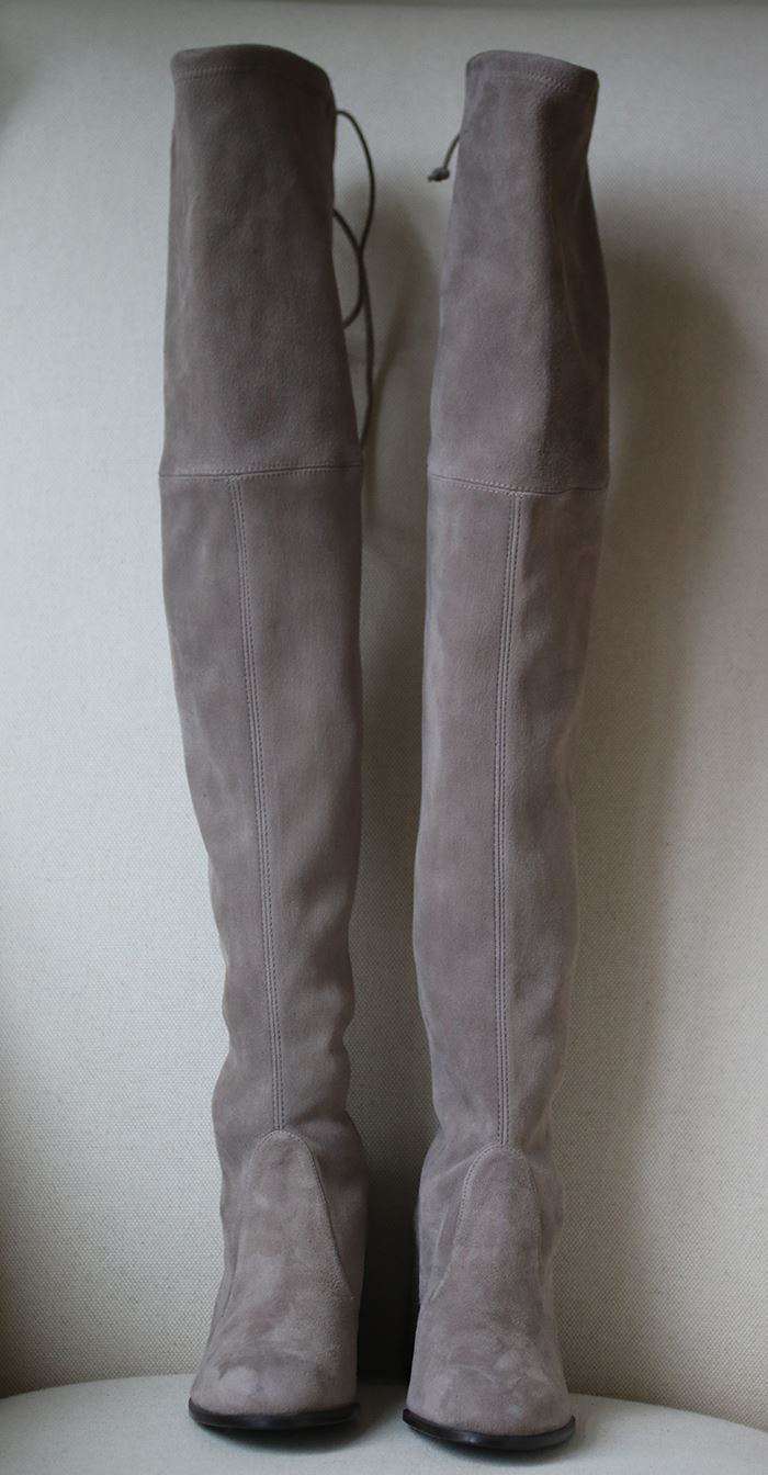 STUART WEITZMAN TIELAND SUEDE OVER-THE-KNEE BOOTS EU 37.5 UK 4.5 US 7 - Image 3