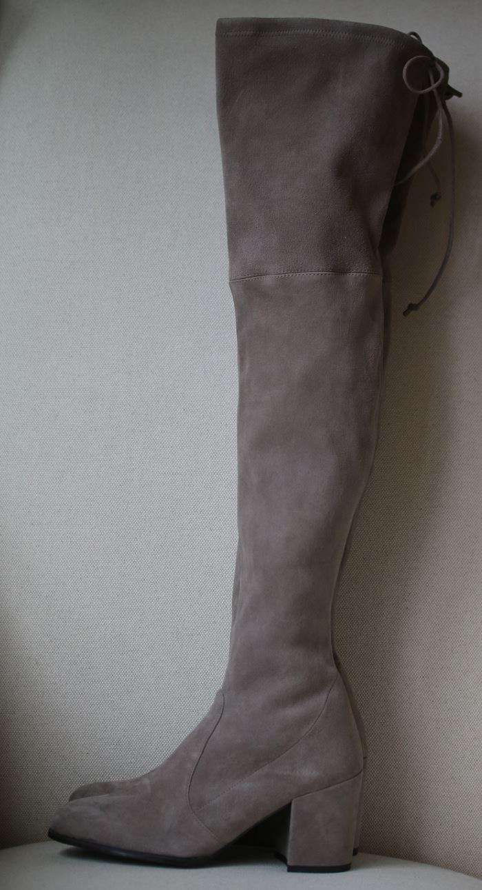 STUART WEITZMAN TIELAND SUEDE OVER-THE-KNEE BOOTS EU 37.5 UK 4.5 US 7 - Image 5