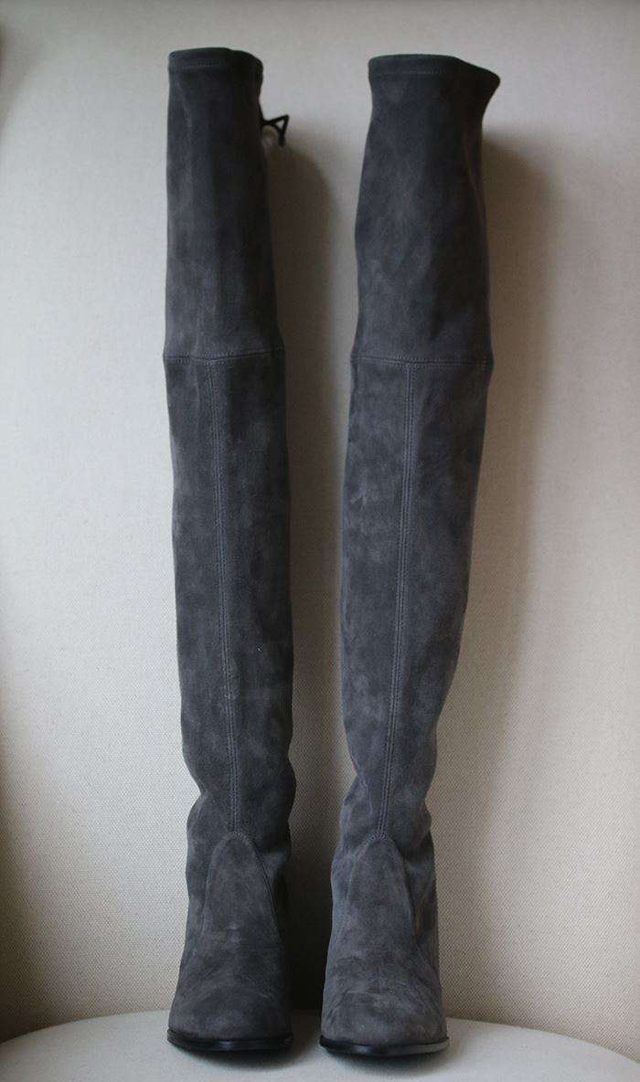 STUART WEITZMAN TIELAND SUEDE OVER-THE-KNEE BOOTS EU 37.5 UK 4.5 US 7 - Image 3