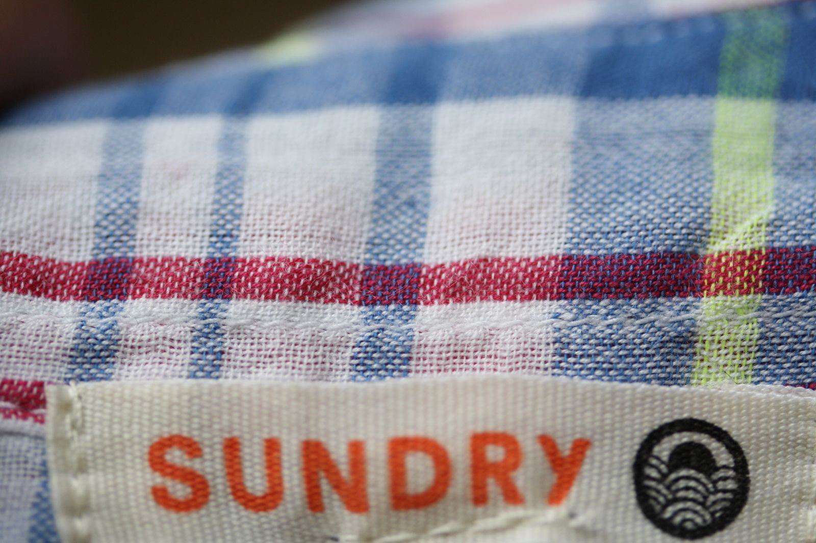 SUNDRY PLAID BASIC SHIRT 1 UK 8 - Image 8