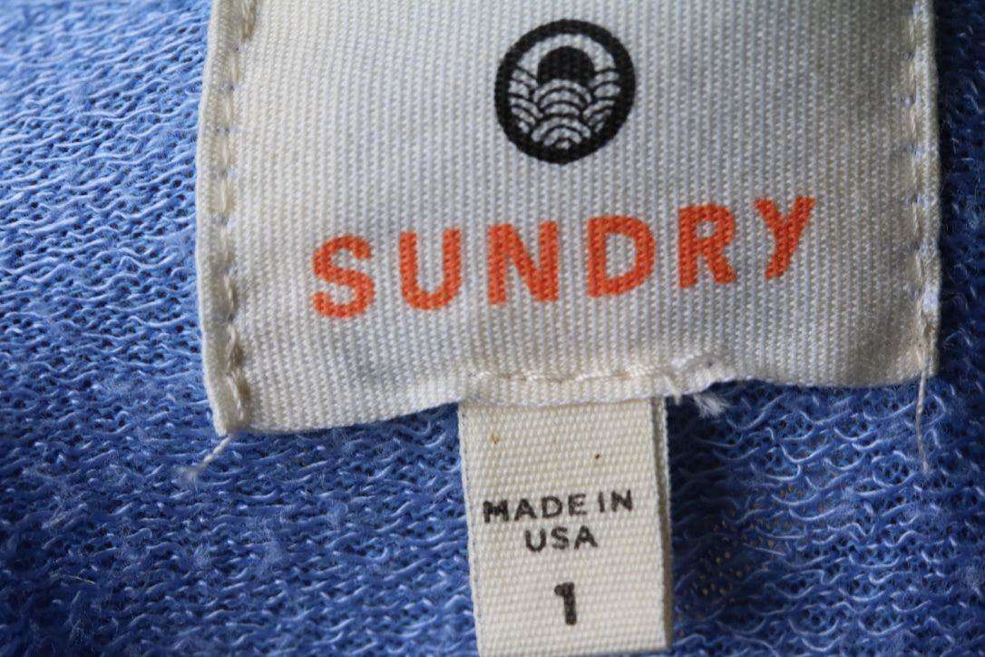 SUNDRY WEEKEND CROP PULLOVER SWEATSHIRT SIZE 1 SMALL - Image 6