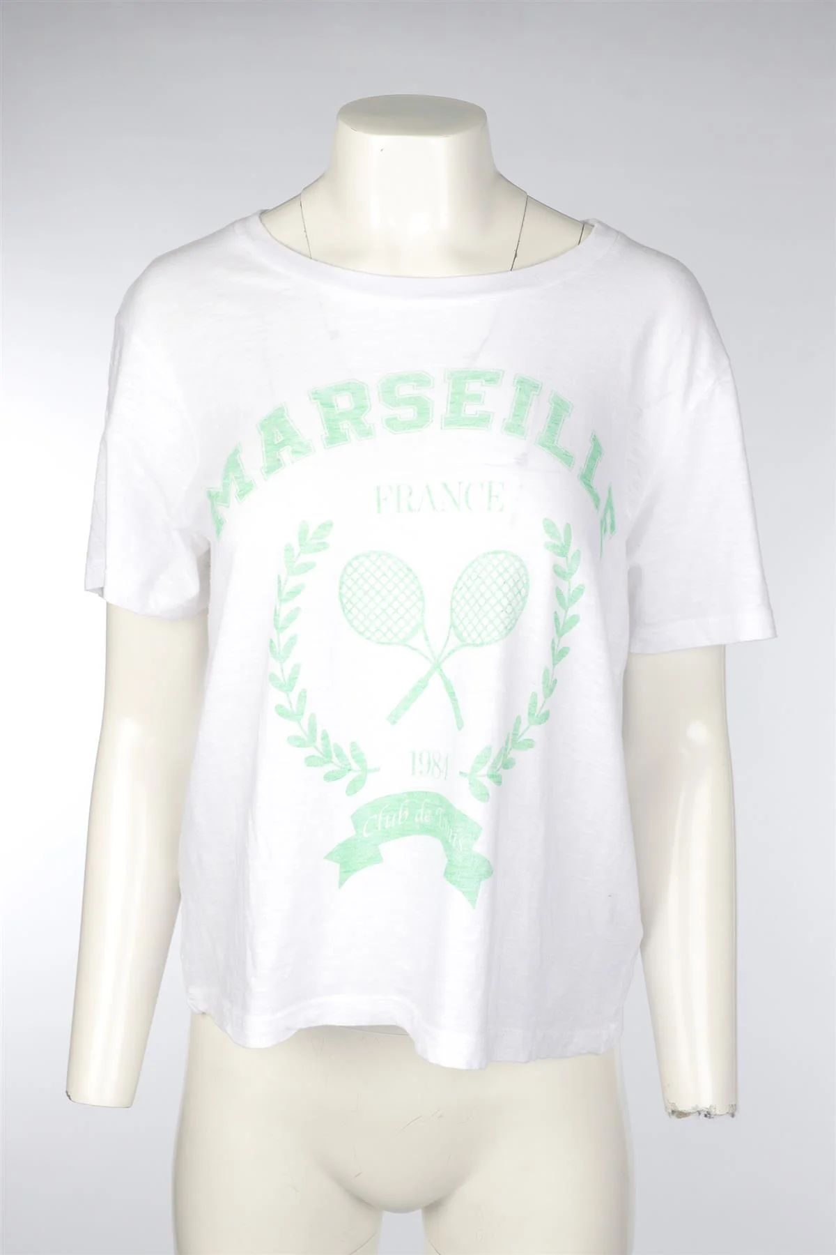 SUNDRY WHITE COTTON T-SHIRT MEDIUM - Image 2
