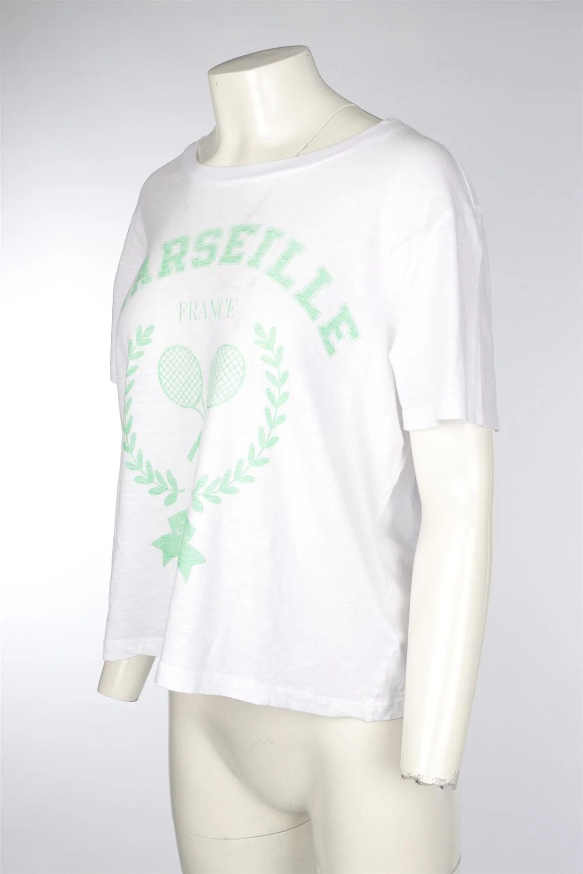 SUNDRY WHITE COTTON T-SHIRT MEDIUM - Image 3