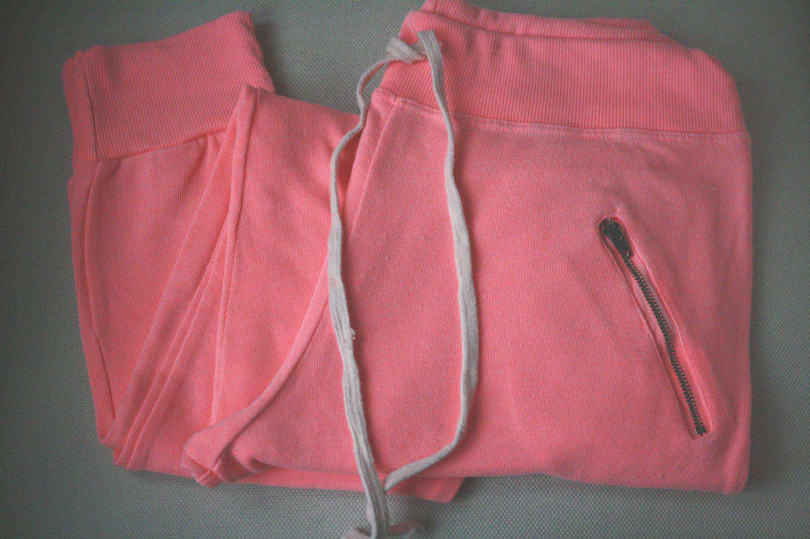SUNDRY ZIPPER NEON ORANGE SWEATPANTS SZ 2 UK 10 - Image 4