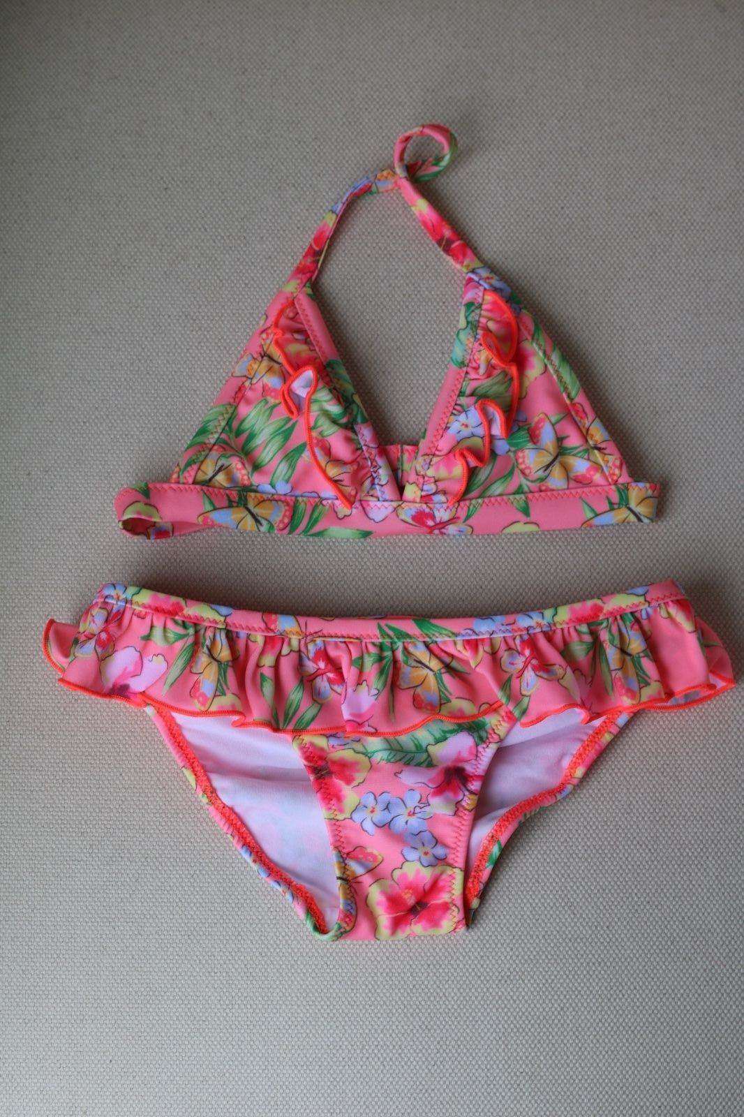 SUNUVA BABY NEON PINK TROPICAL BUTTERFLY BIKINI 2-3 YEARS - Image 8