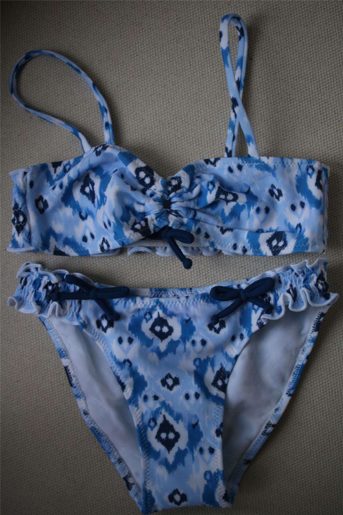 SUNUVA GIRLS BLUE IKAT BIKINI 3-4 YEARS - Image 3