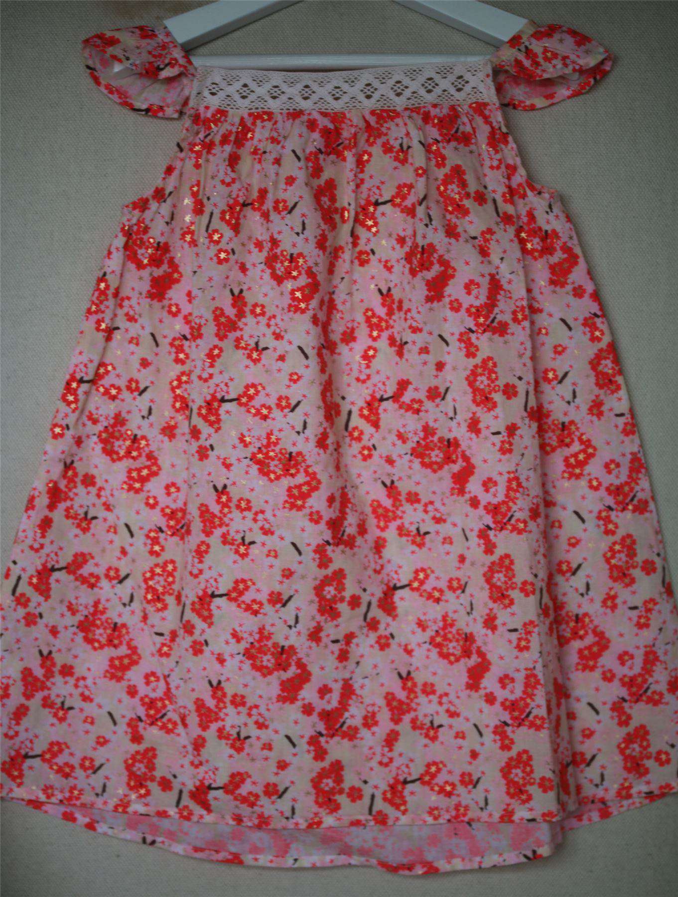 SUNUVA GIRLS JAPANESE BLOSSOM CROCHET SUN DRESS 3-4 YEARS - Image 3
