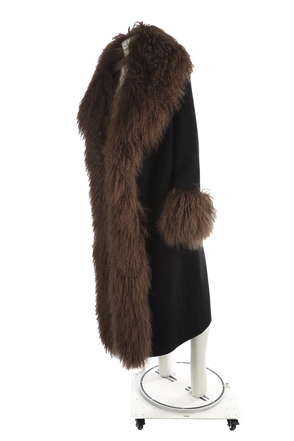 SUSANNA CHOW BLACK WOOL COAT SMALL - Image 3