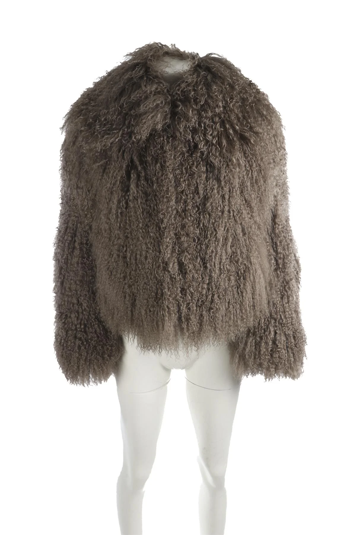 SUSANNA CHOW GREY SHEARLING JACKET SMALL - Image 2
