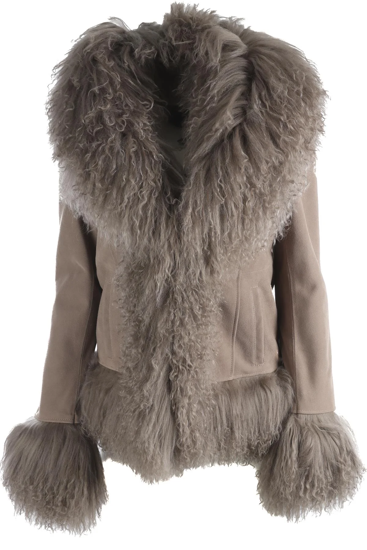 SUSANNA CHOW GREY SUEDE JACKET SMALL