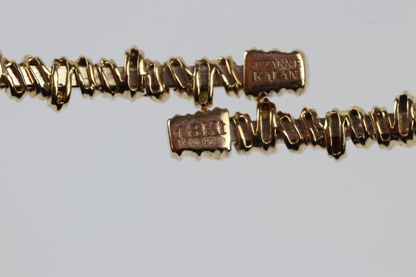 SUZANNE KALAN 18 KARAT ROSE GOLD BAGUETTE DIAMOND CHOKER - Image 7