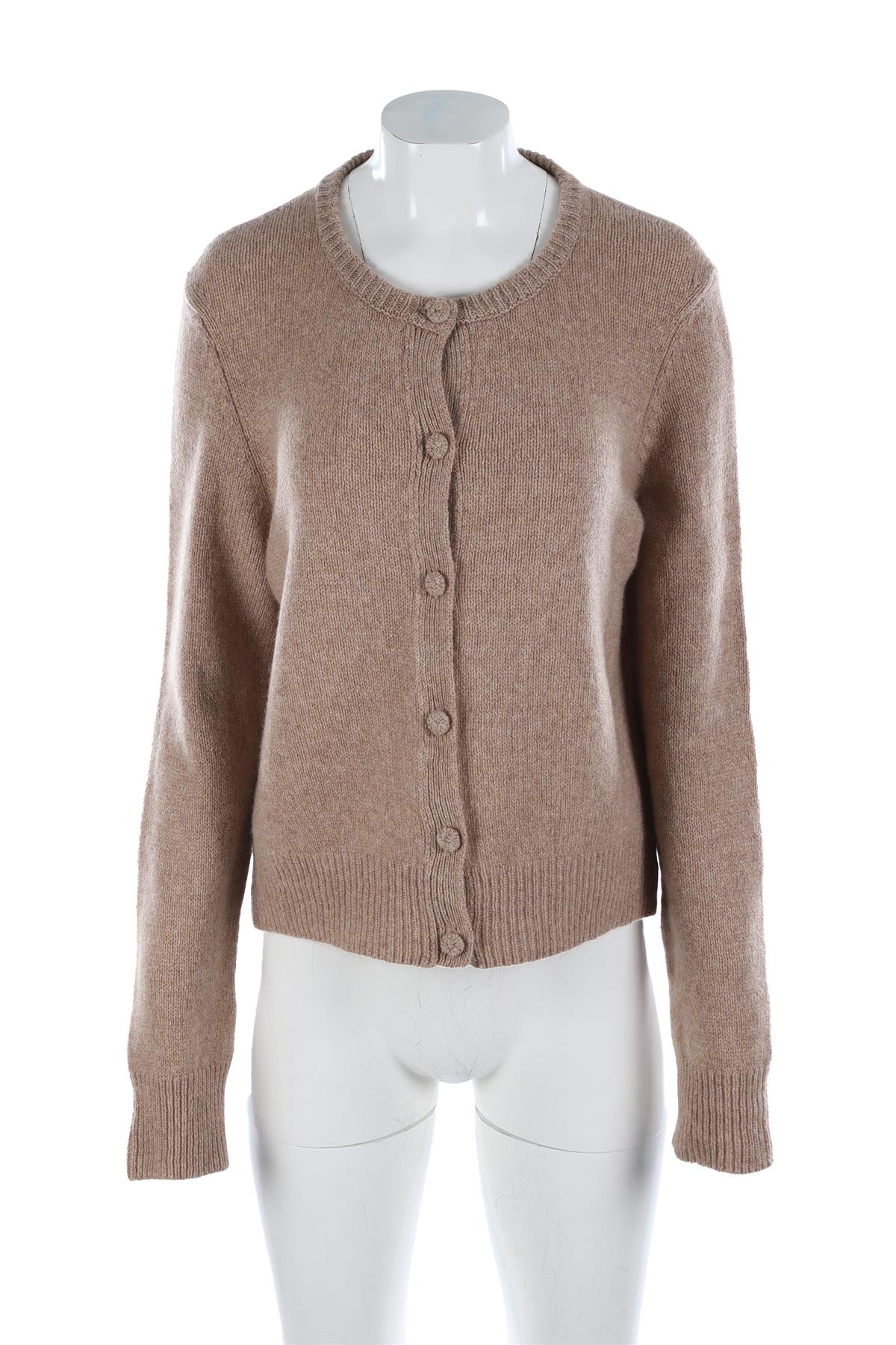 SUZIE KONDI BEIGE CASHMERE CARDIGAN LARGE - Image 2